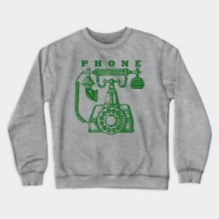 phone // green solid style Crewneck Sweatshirt